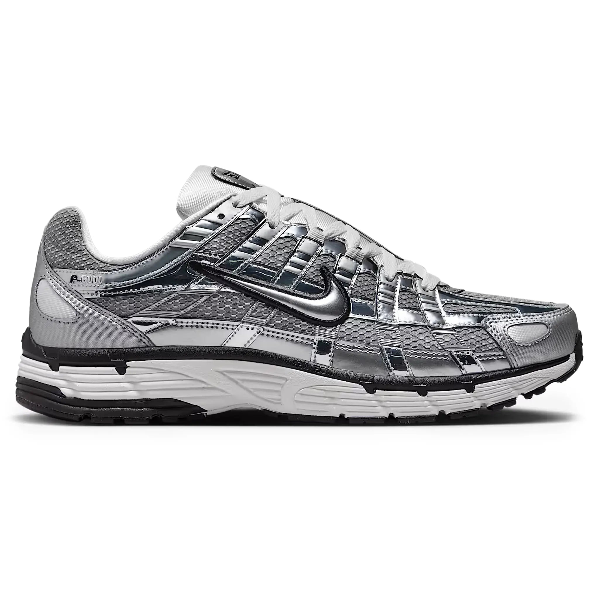 Side view of Nike P-6000 Metallic Silver